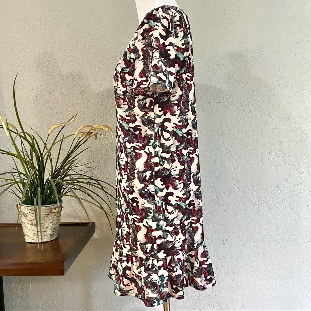 NWOT Daisy Street Abstract Ruffle Hem Sheath Dress, XS - Picture 3 of 14